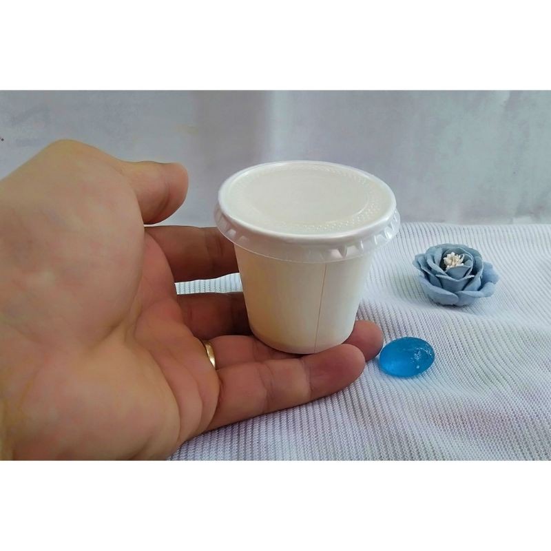 50 ly cốc giấy 3oz - 90ml,(Kèm nắp bằng)