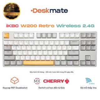 Bàn phím cơ không dây ikbc w200 retro wireless 2.4g - cherry mx