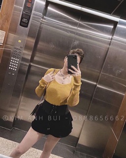 Áo len tăm cổ u