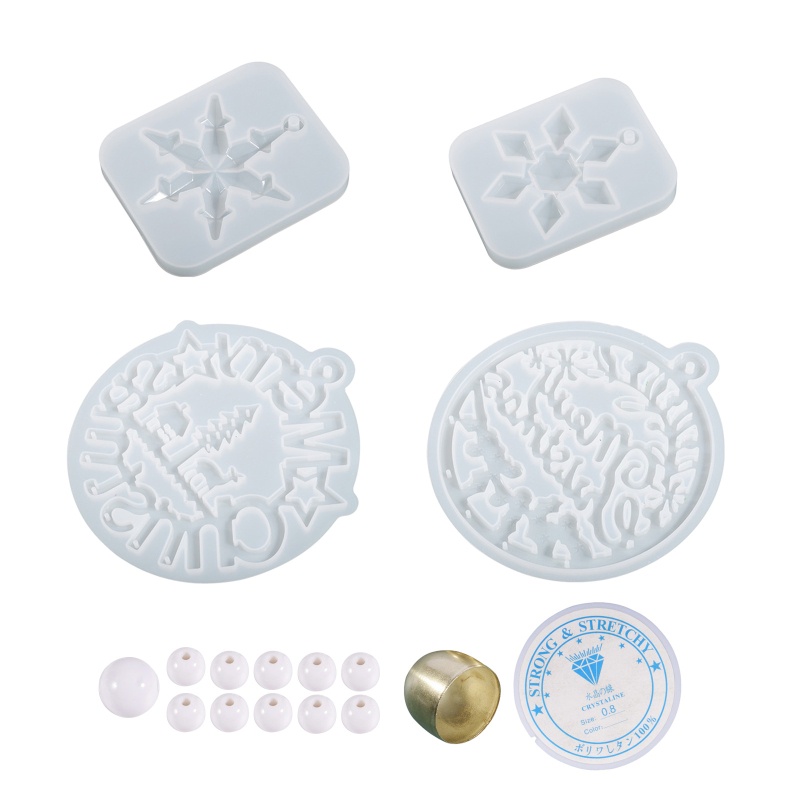 Khuôn Silicone Làm Móc Khóa Hình Hoa Tuyết / Chuông Gió DIY