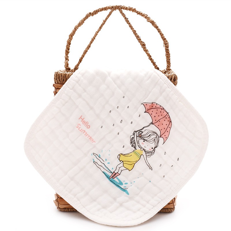 Khăn Xô Lau Mặt Lớn 30x30cm In Hình Dễ Thương