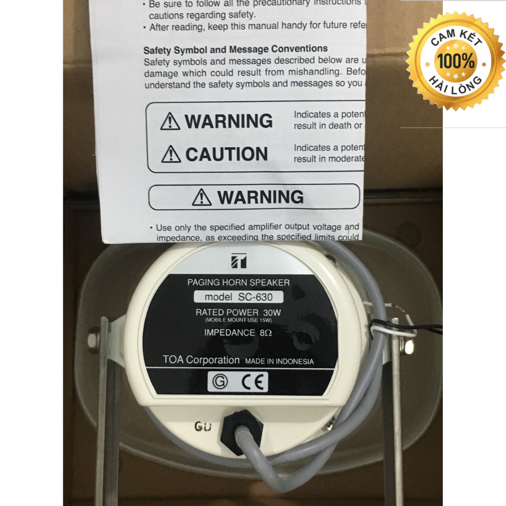 Loa toa 30W SC-630 nhập khẩu indonesia chính hãng vành nhôm chống nước