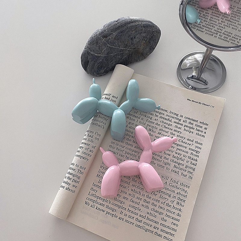 Mô hình chú cún bong bóng bằng nhựa resin để bàn trang trí