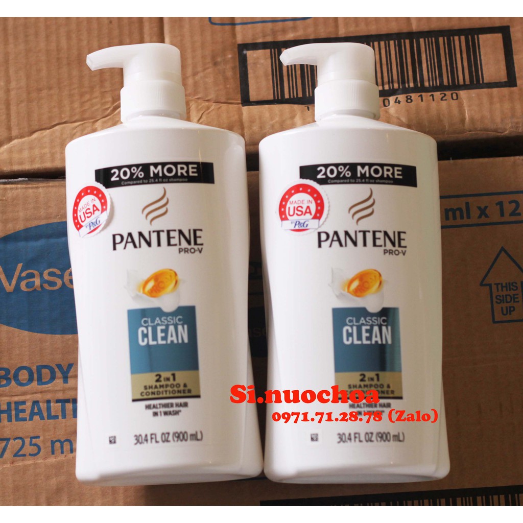 Dầu gội Pantene Pro-V Classic Clean Dream Care 2in1 -900ml Mỹ