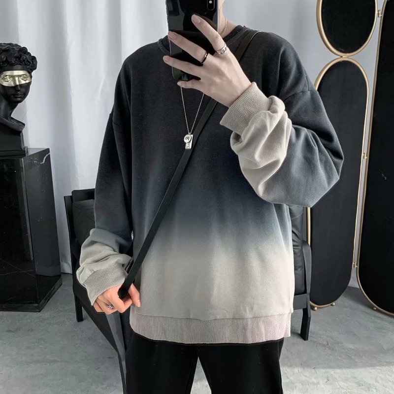 Áo sweater nam form rộng, áo sweater nam dài tay chất nỉ oversize unisex loang màu mặc đi chơi đi học thời trang ulzzang