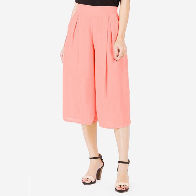 Quần Culottes Nữ Công Sở Lửng Ống Rộng Vải Chiffon Voan WM QUAN 037  ྇ ✔