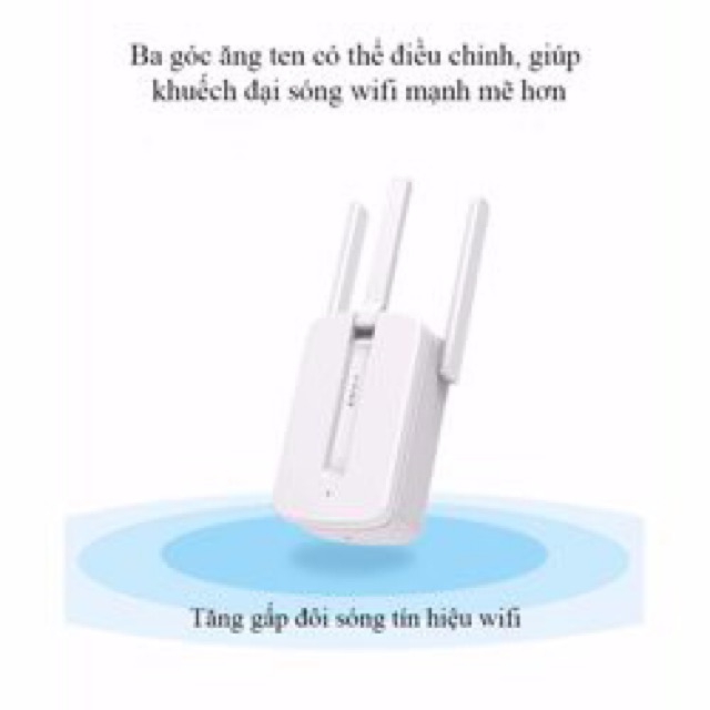 [Freeship toàn quốc từ 50k] Bộ Kích Sóng Wifi Mercury Repeater MW310RE (3 Râu)