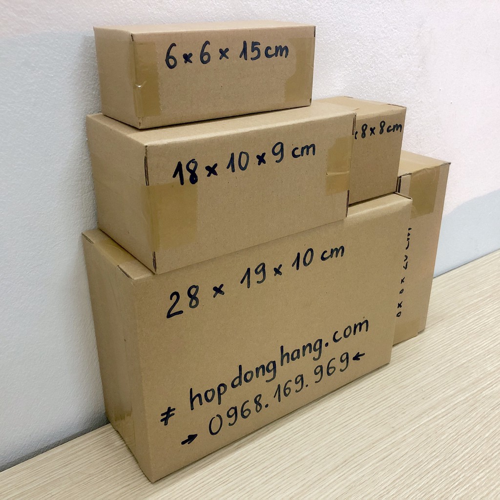[Giá 1k] Combo 5 Hộp carton 15x10x5 - Thùng carton giá rẻ đóng hàng các loại