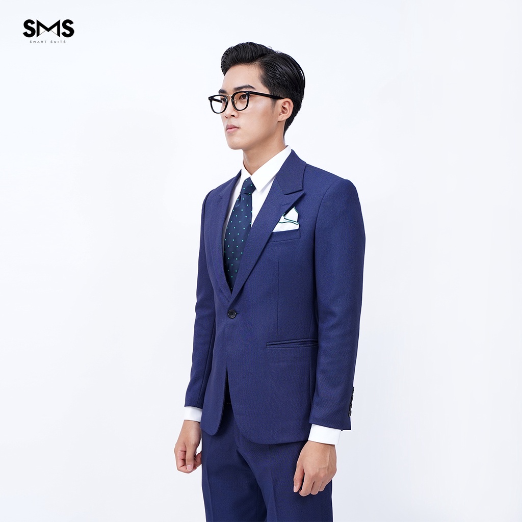 Vest nam xanh navy vân chấm, suits sartorial, chuẩn form Smart Suits