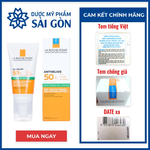 KEM CHỐNG NẮNG LA ROCHE POSAY ANTI-SHINE ANTHELIOS XL DRY TOUCH SPF50+