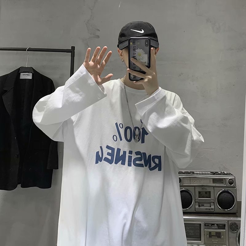 Áo Thun Tay Dài In Họa Tiết Phong Cách Hàn Quốc Cho Nam Size M-5Xl | BigBuy360 - bigbuy360.vn