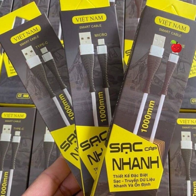 Dây sạclP, Cáp sạc lPM34 dùng cho các dònglP và tai nghe bluetooth , Bọc dù siêu bền dài 1m