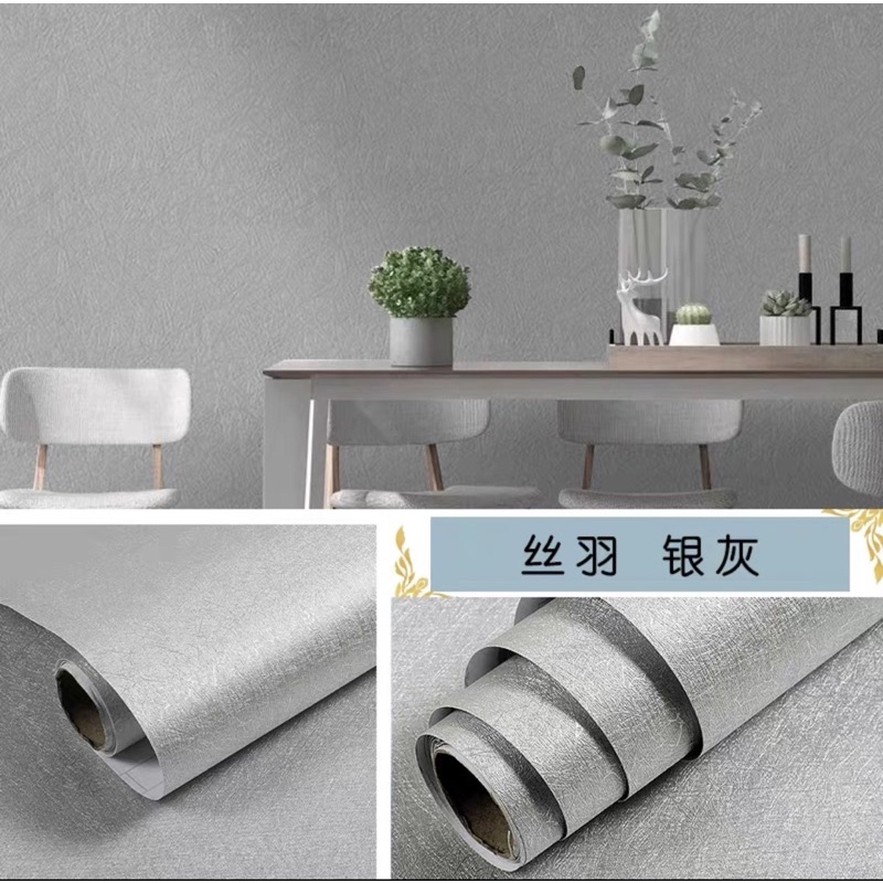 Giấy dán tường một màu keo sẵn dài 10 mét khổ rộng 45 cm