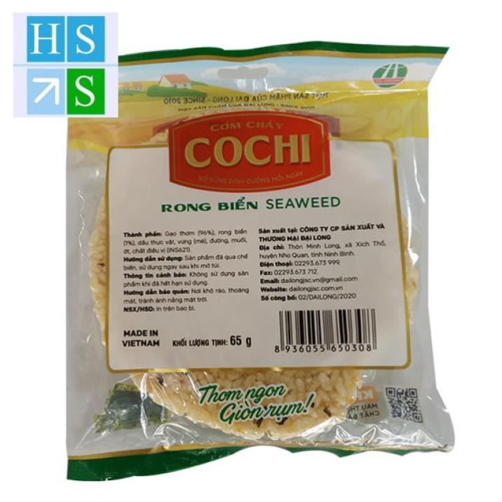 CƠM CHÁY Đại Long COCHI 65g (Tùy chọn vị Mè đen, Rong biển hoặc Chà bông) Đặc sản cơm cháy Ninh Bình - NPP HS Shop | BigBuy360 - bigbuy360.vn