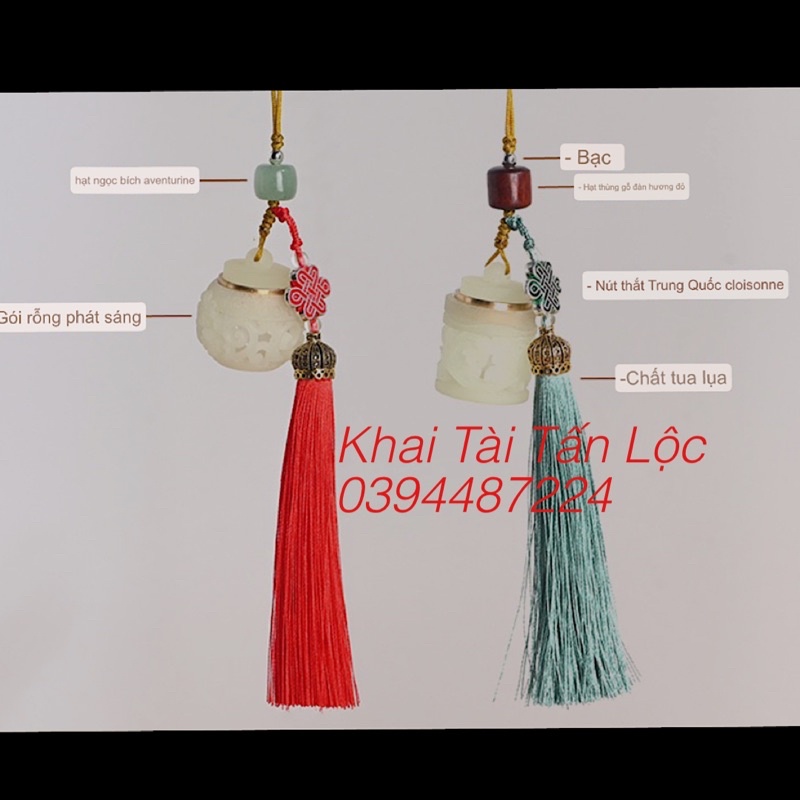 Dây treo phát sáng phong thủy lưu trữ hương móc xe , điện thoại tài Lộc , bình an