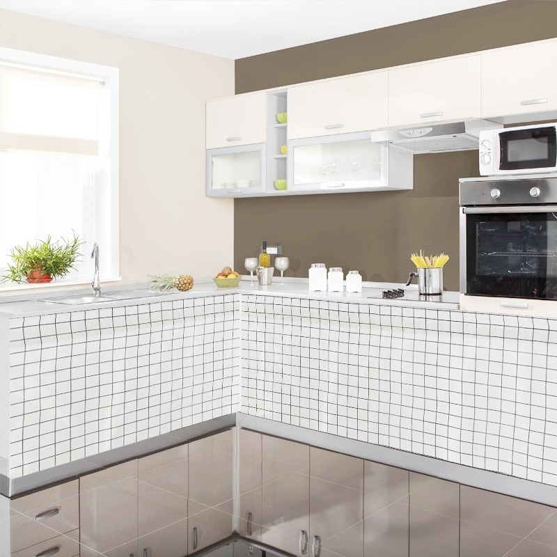 Rèm Dán Tủ Bếp Cửa Sổ Rèm Che Tiện Lợi Hoạ Tiết Caro, Con Vật, Hoa Lá