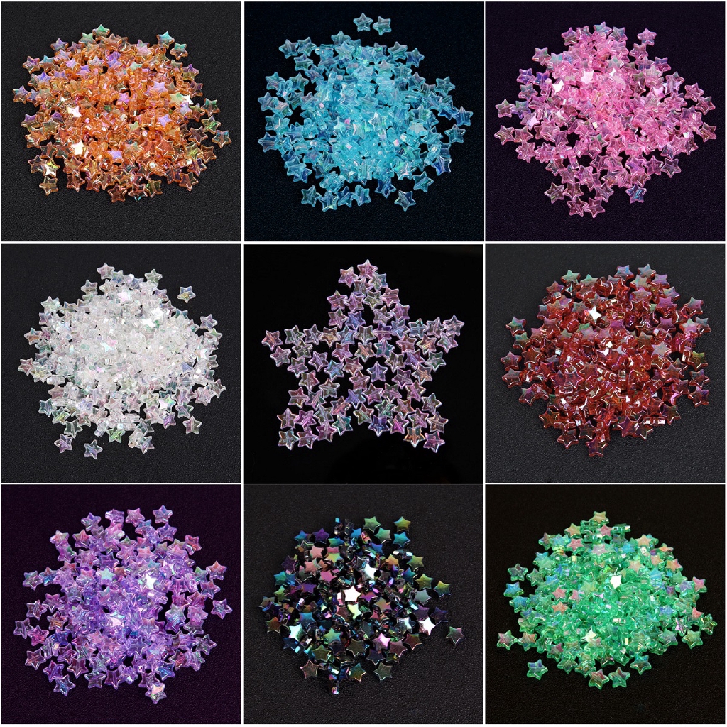 Bộ 100 Hạt Xỏ Lỗ Acrylic Làm Trang Sức