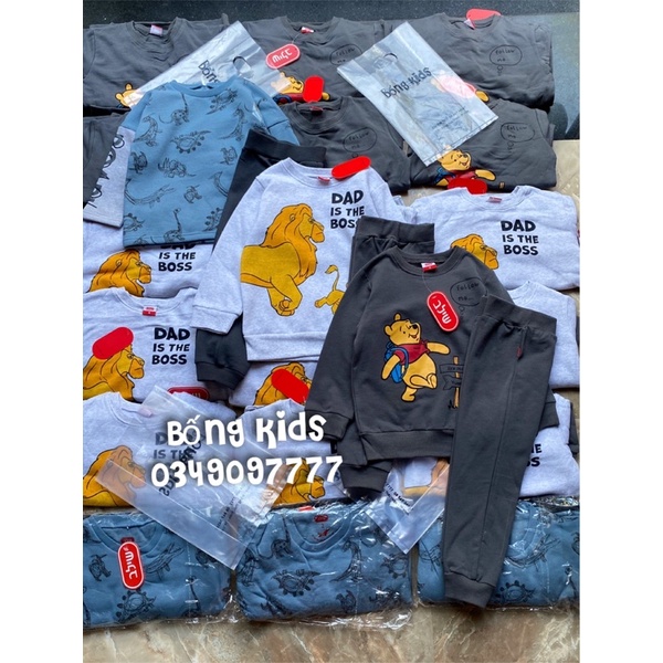 Bộ Nỉ Bé Trai In Hình Shilav