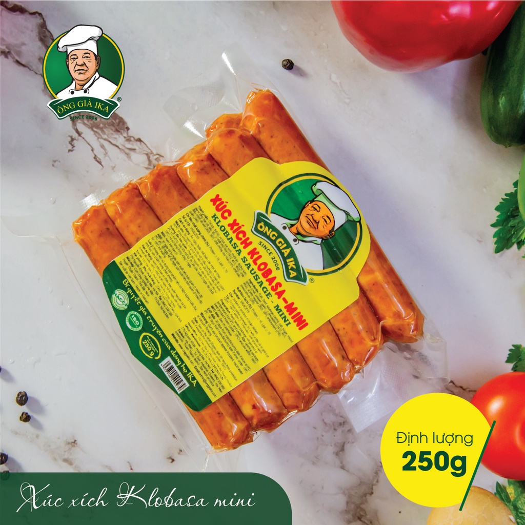 Xúc xích Klobasa mini Ông già IKA 250g
