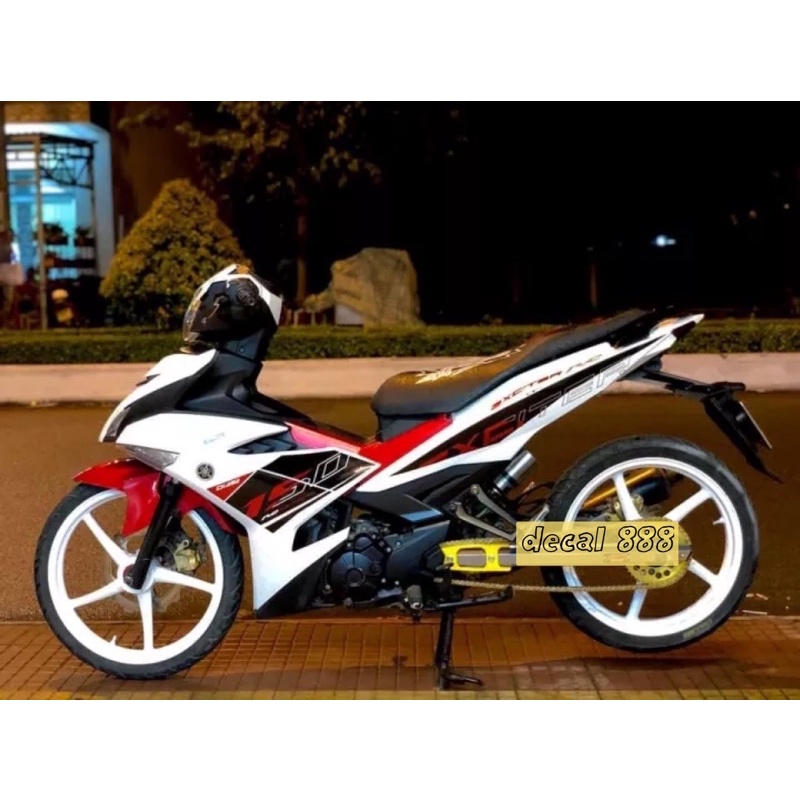 tem rời exciter 150 trắng đỏ