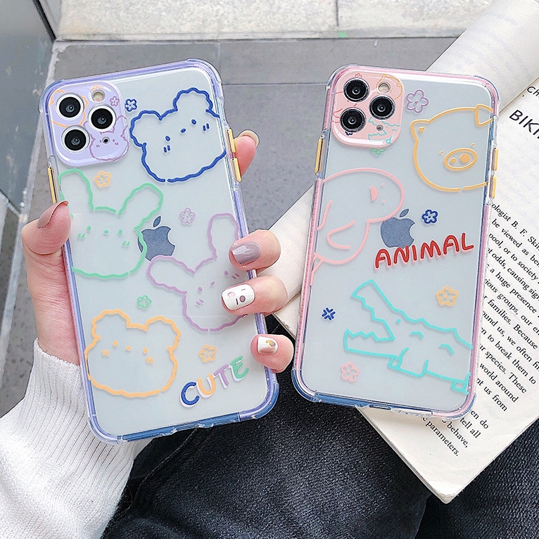 Ốp iphone - Ốp lưng Animal cute trong 4 góc 6s/6splus/7/8/7plus/8plus/x/xs/xsmax/11/11promax - Awifi Case V3-2 | BigBuy360 - bigbuy360.vn