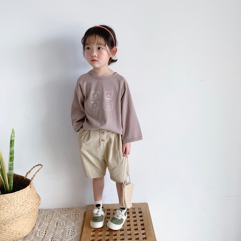 ÁO THUN TAY DÀI NGỘ NGHĨNH 1227 DÀNH CHO BÉ GÁI VÀ BÉ TRAI SIZE 80 ĐẾN 120