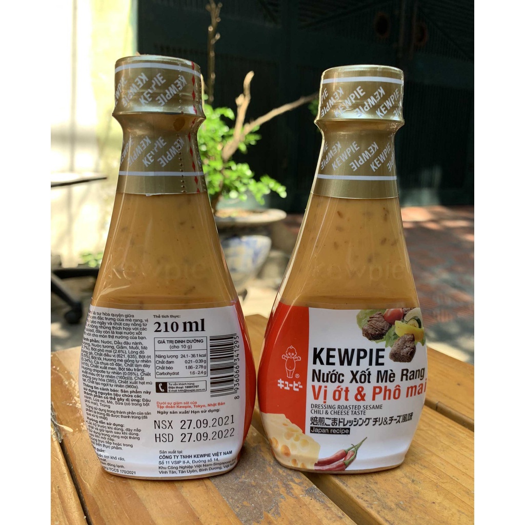 Nước xốt mè rang vị ớt &amp; phô mai Kewpie
