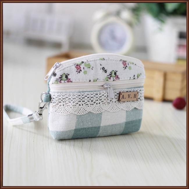 Ví Đựng Tiền Xu Mini Họa Tiết Thổ Cẩm Dành Cho Nữ