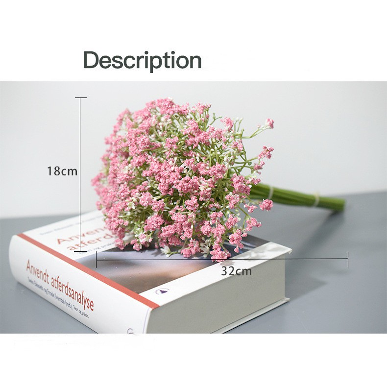 16pcs/set Hoa Gypsophila hoa giả décor Giả Có Hơi Thở Dùng Trang Trí Tiệc Cưới trang trí nhà cao cấp