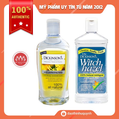 Nước hoa hồng Dickinson 's original witch hazel pore perfecting toner 237ml và 437ml