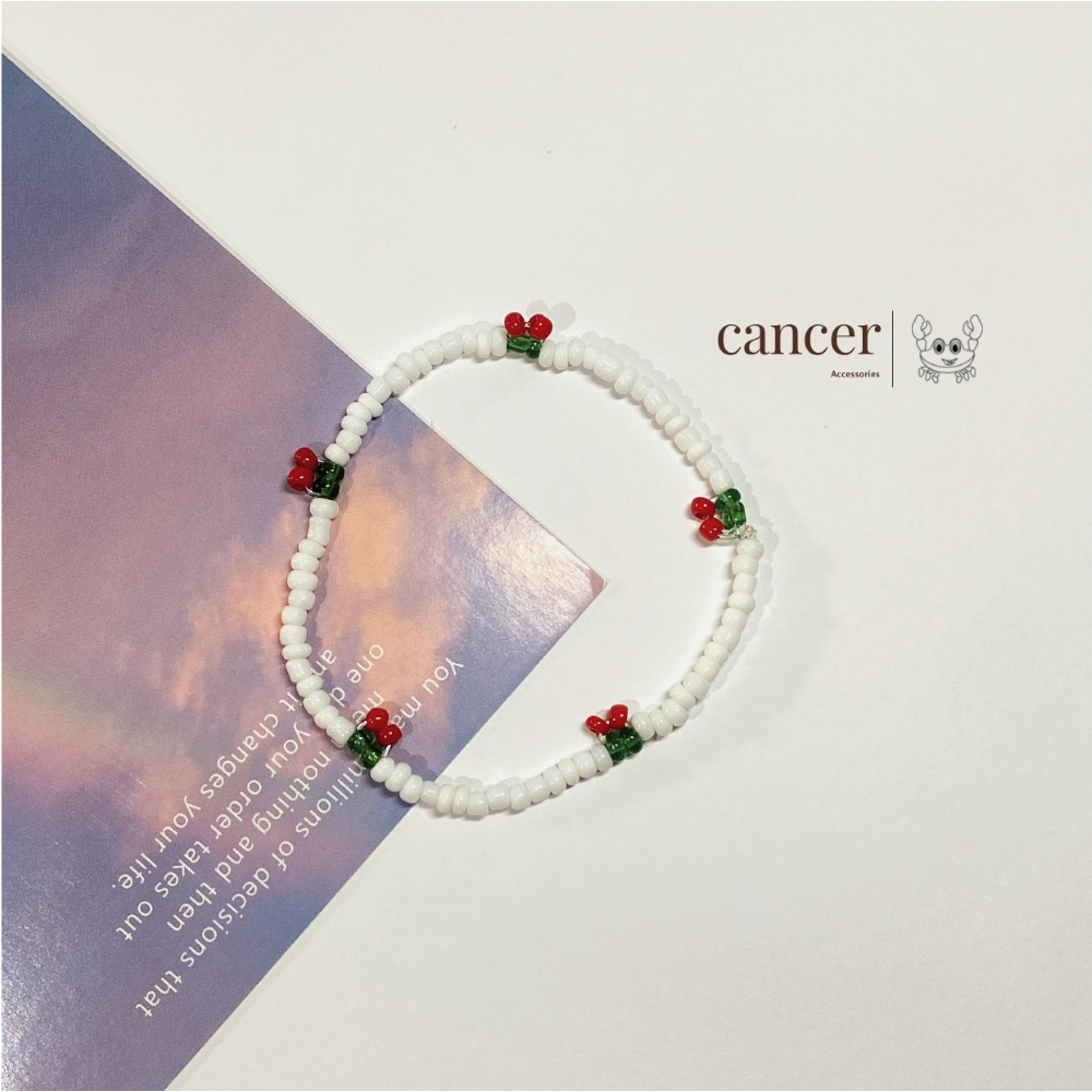 VÒNG ĐEO TAY HẠT CƯỜM CHERRY HANDMADE (CÓ THỂ ĐIỀU CHỈNH KÍCH THƯỚC THEO YÊU CẦU)