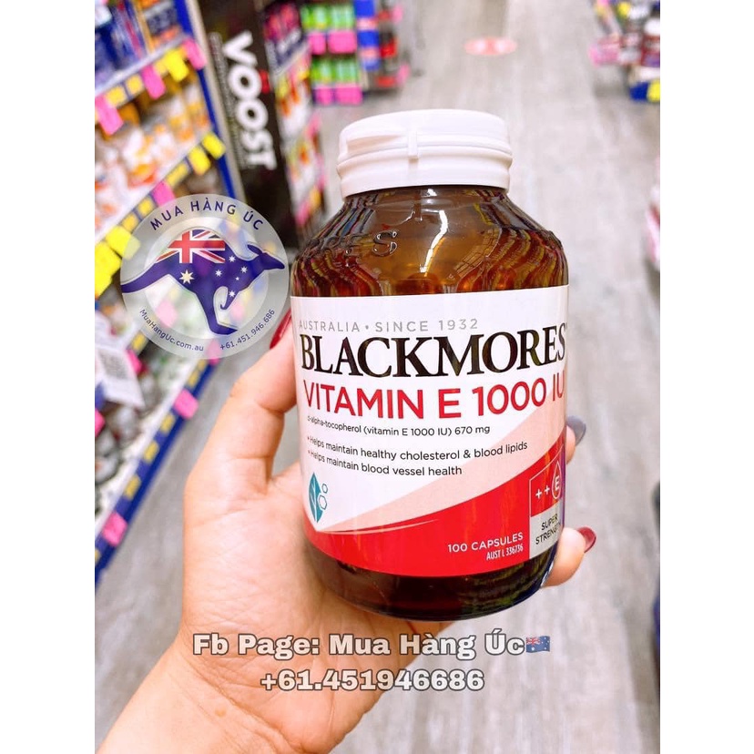 Blackmores Bổ sung vitamin E hàm lượng cao Natural Vitamin E 1000IU