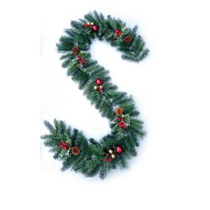 Phụ kiện trang trí noel Dây lá thông kết dày dài 1.8m B5