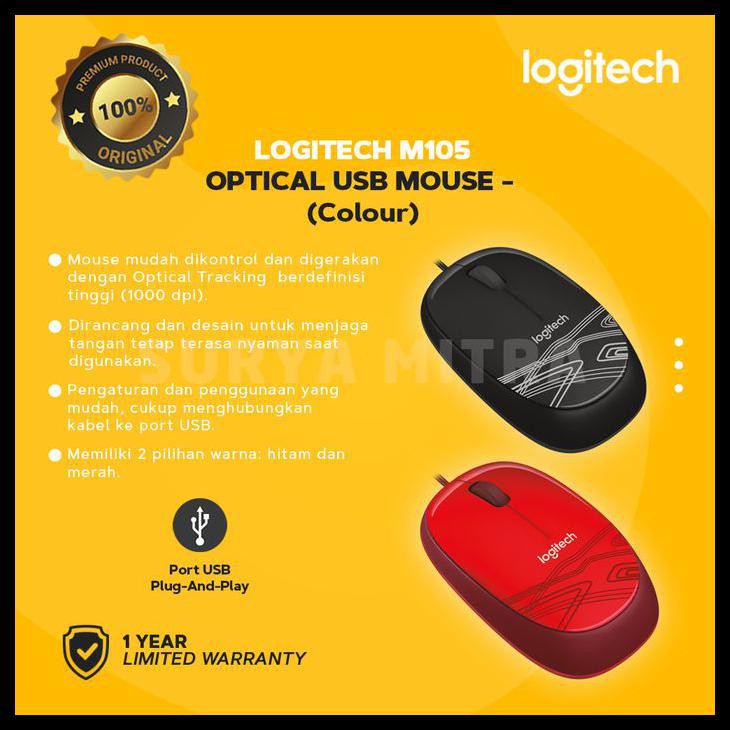 Chuột Máy Tính Logitech M105 / M 105 Usb Kal335 Chất Lượng Cao | BigBuy360 - bigbuy360.vn
