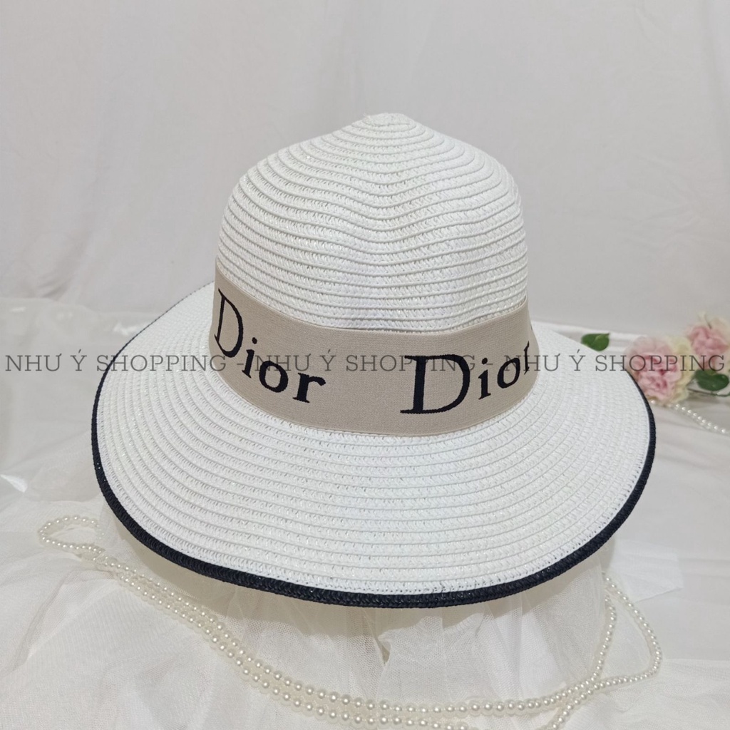 Nón cói đi biển cho nữ vành nhỏ in chữ to thắt nơ vuông sành điệu nổi bật cá tính-q12m D0 vuông