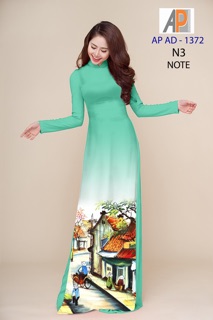 Vải áo dài phong cảnh