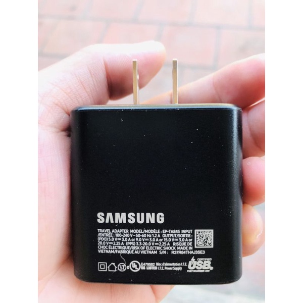 Bộ sạc siêu nhanh 45W chính hãng Samsung cho Note10 plus/S20 Ultra/Tab S7/S7+/S7 FE/ S8/ /S8+/S8 Ultra