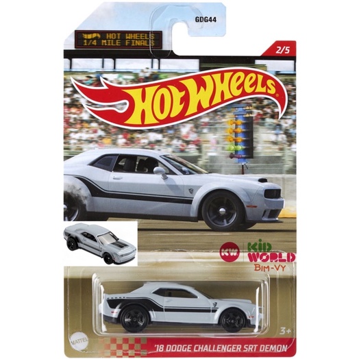 Xe mô hình Hot Wheels 1/4 Mile Finals Series 2021 '18 Dodge Challenger SRT Demon GRP29.