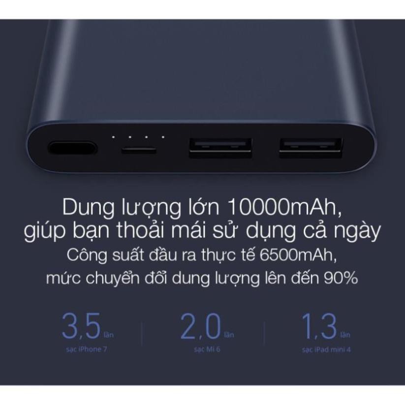 Sạc Dự Phòng Xiaomi Gen 2S Version 2018 10000 mAh 2 Cổng USB Hỗ Trợ QC 3.0 🎯 GIÁ SỈ🎯 [vthm9]