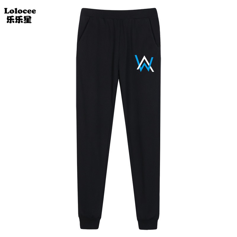 Quần Jogger Cotton In Logo Alan Walker Cổ Điển Cho Nam