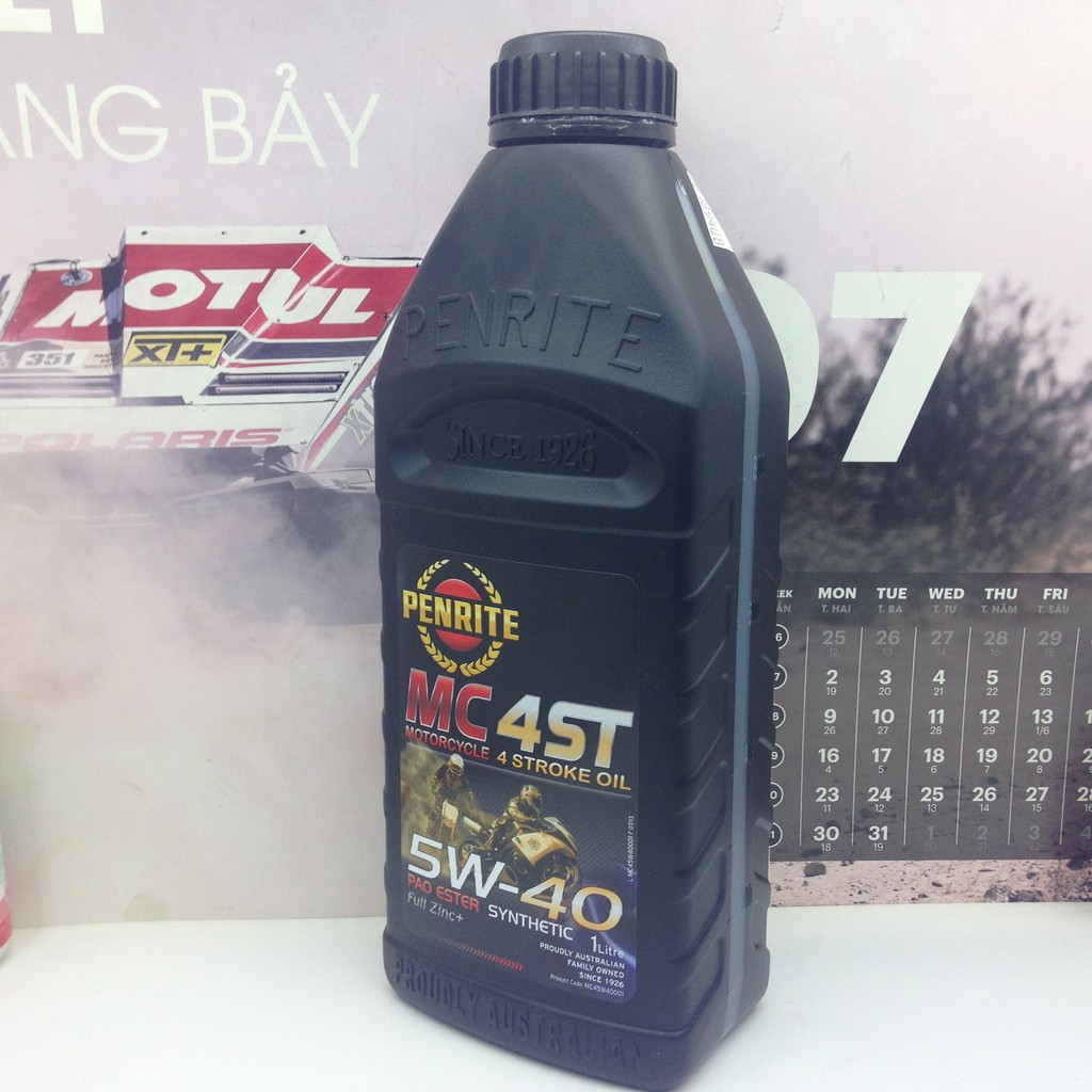 Nhớt Penrite MC 4ST 5W40 Synthetic 1L- Nhớt xe côn tay cao cấp