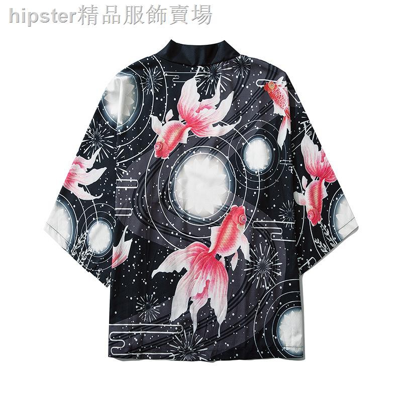 Áo Kimono Tay Lỡ In Hình Cá Chép Phong Cách Nhật Bản 2020