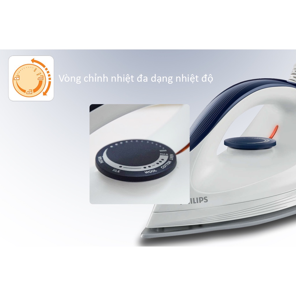 ✅ FREESHIP ✅ Bàn ủi khô Philips GC160 (1200W) - HÀNG CHÍNH HÃNG- BẢO HÀNH 1 NĂM