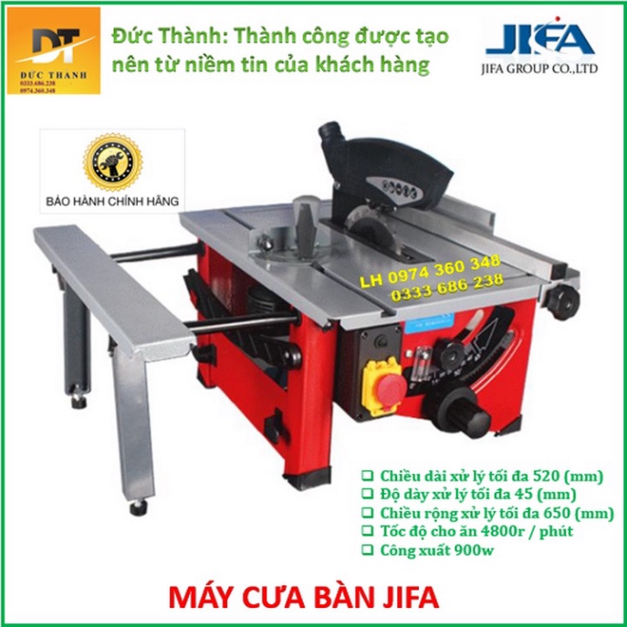 Chính hãng Máy cưa bàn JIFA. Bảo hành 12 tháng.