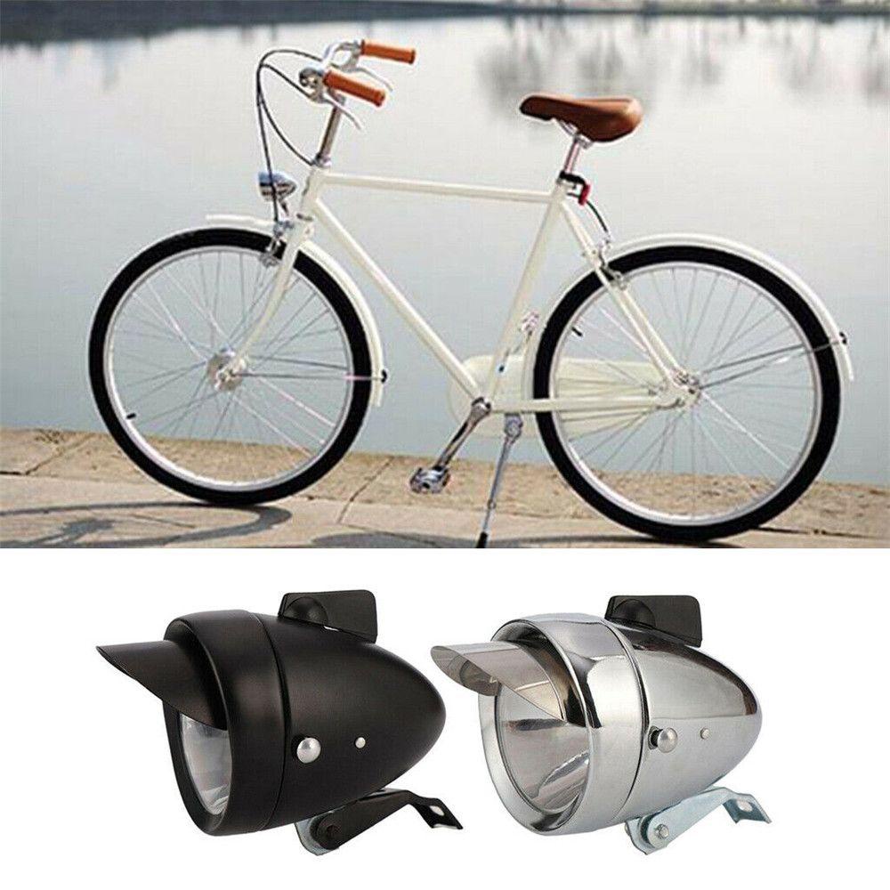 Đèn LED Trước Xe Đạp Bằng Chrome Kim Loại Phong Cách Retro