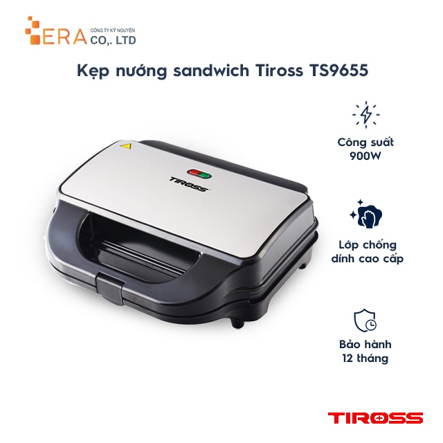 [Mã ELHADEV giảm 4% đơn 300K] Kẹp nướng sandwich Tiross TS9655