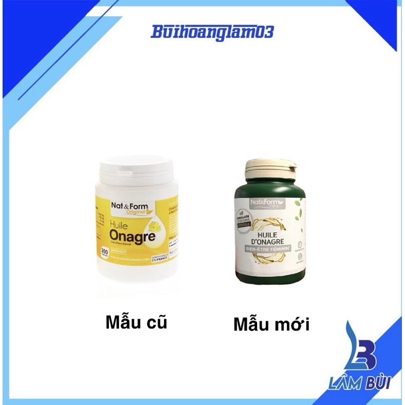 Viên Uống Tinh Dầu hoa Anh Thảo Huile ONAGRE NAt