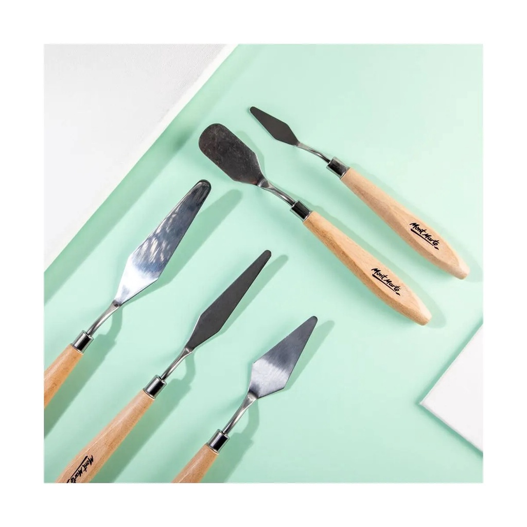 Bay vẽ, xúc màu, pha trộn màu bộ 5 cây Mont Marte - Hoạ cụ Gia Huy