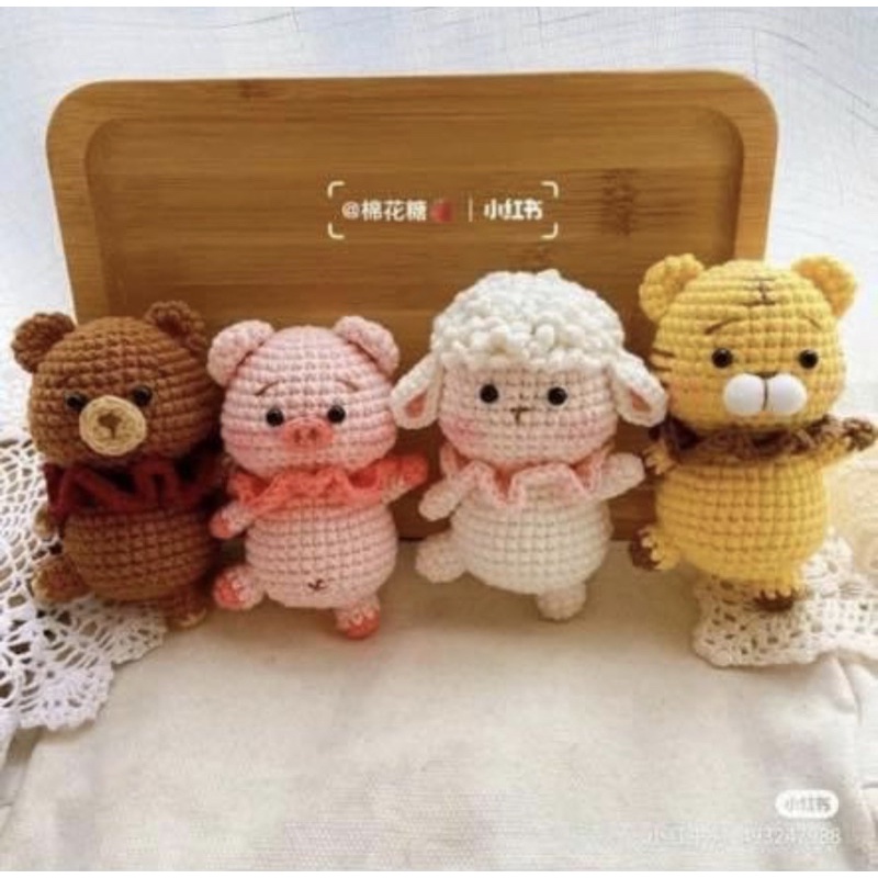 Móc khoá gấu len xinh yêu
