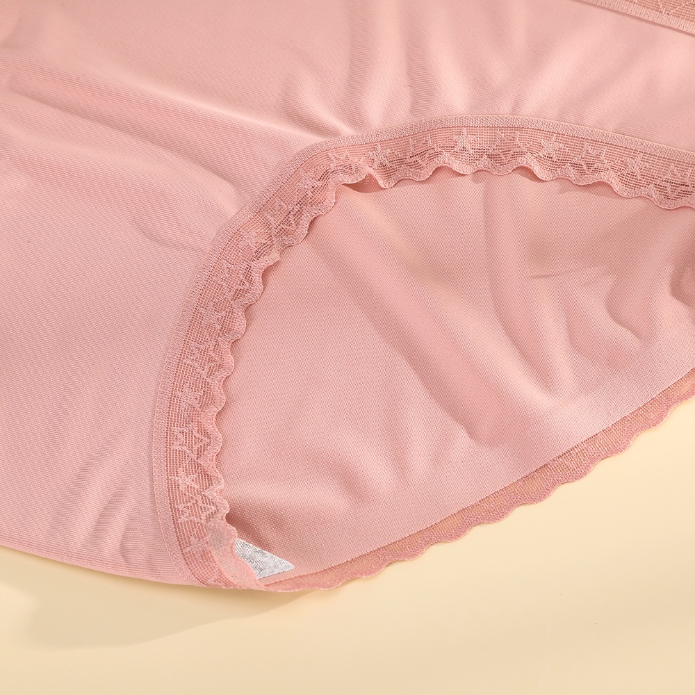 Quần lót Aijolen nâng hông cotton lụa lạnh lưng vừa phối ren không đường may thoáng khí gợi cảm dành cho nữ
